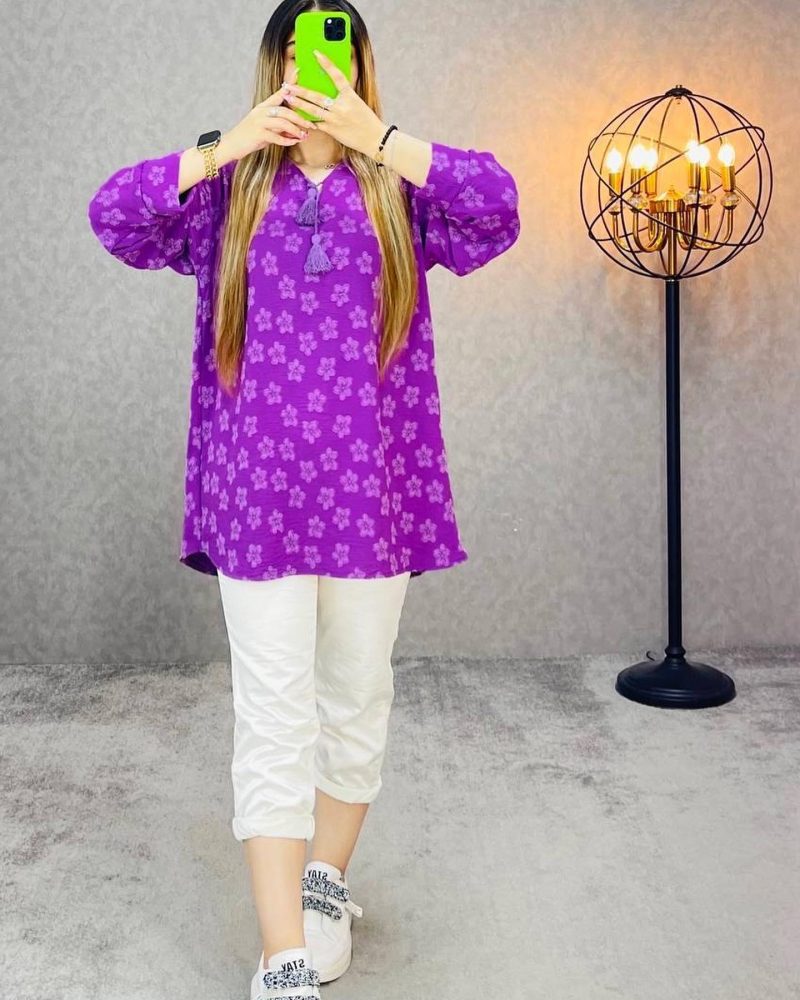 66A0577B-D795-4E98-8622-B3B2B54077EB شومیز مدل بابونه - Image 8