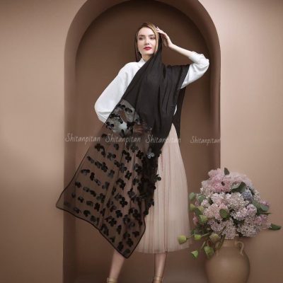 شال مجلسی مدل گل درشت