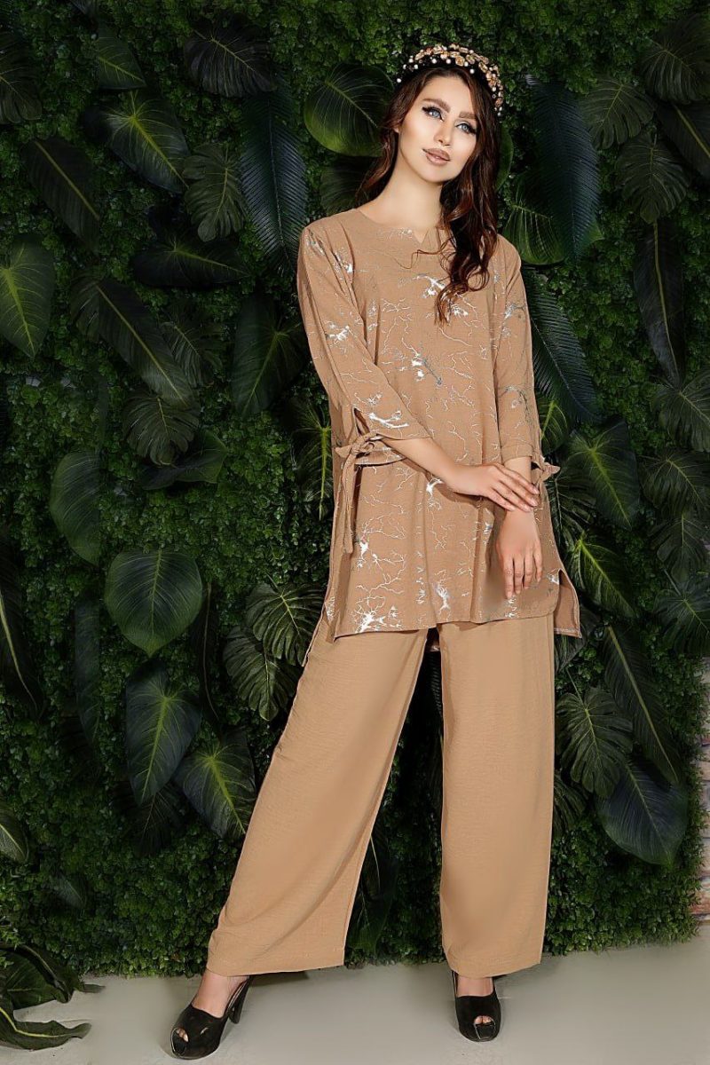 84010A92-D017-4B33-A686-AEC60C02D3E2 ست مانتو و شلوار قواره دار - Image 3