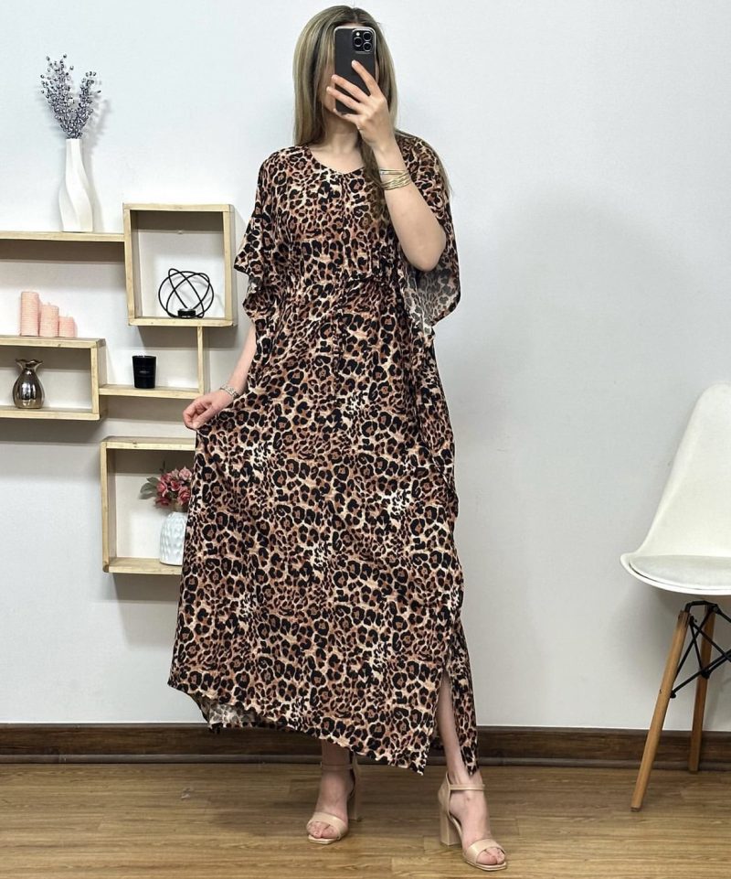 پیراهن ساحلی پلنگی - Image 6