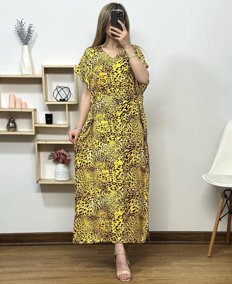 پیراهن ساحلی پلنگی - Image 3