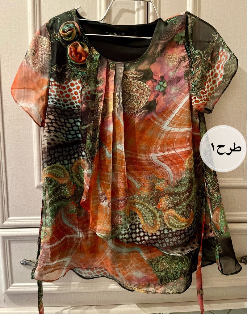 phonto شومیز حریر دوگل - Image 2