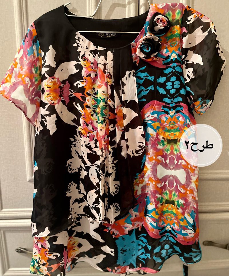 phonto شومیز حریر دوگل - Image 5