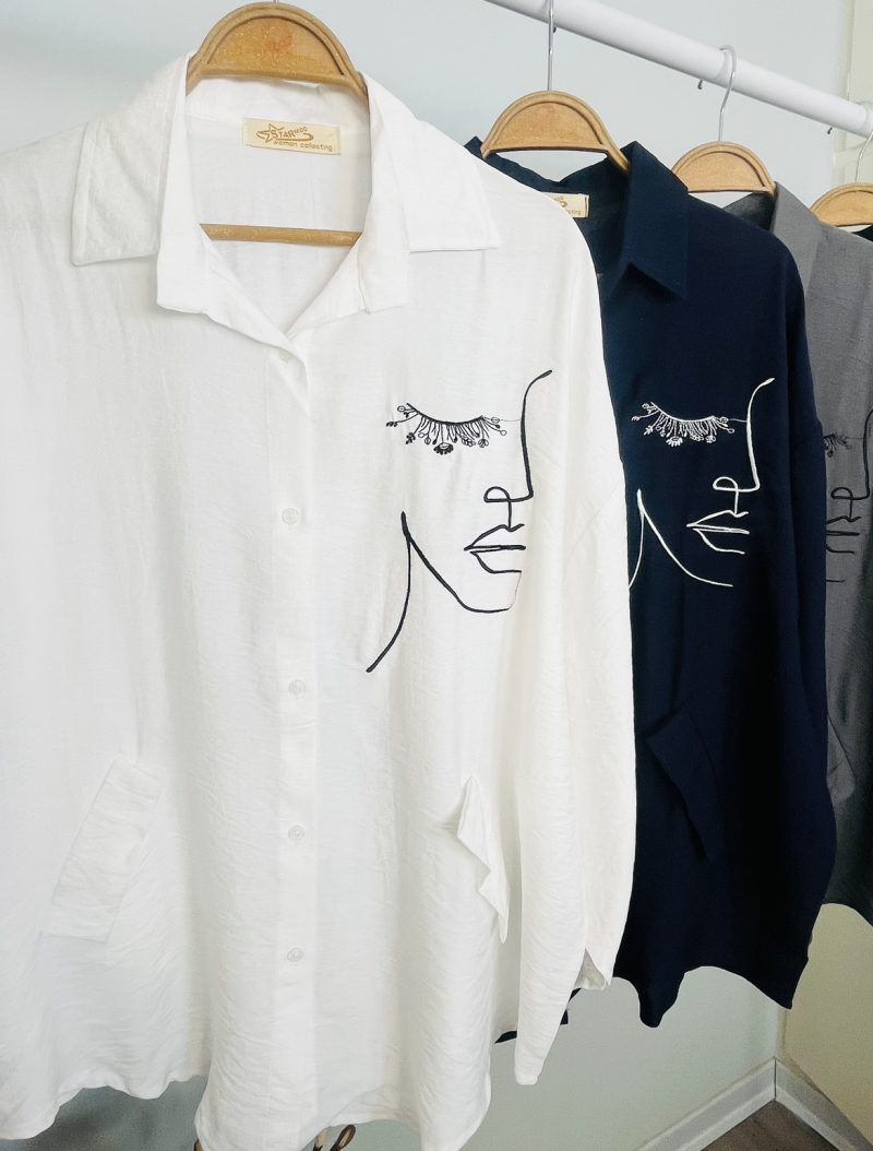 شومیز لینن نیم رخ - Image 3