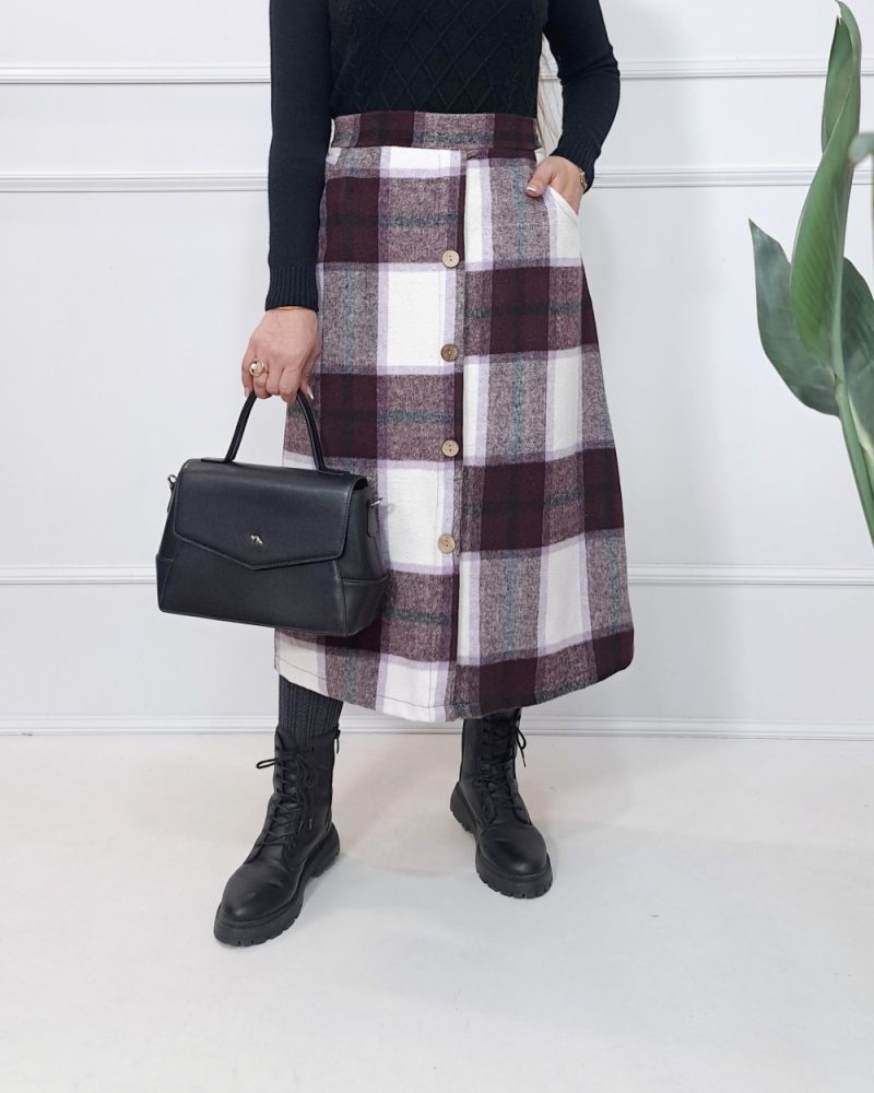 دامن پشمی جلو دکمه - Image 2