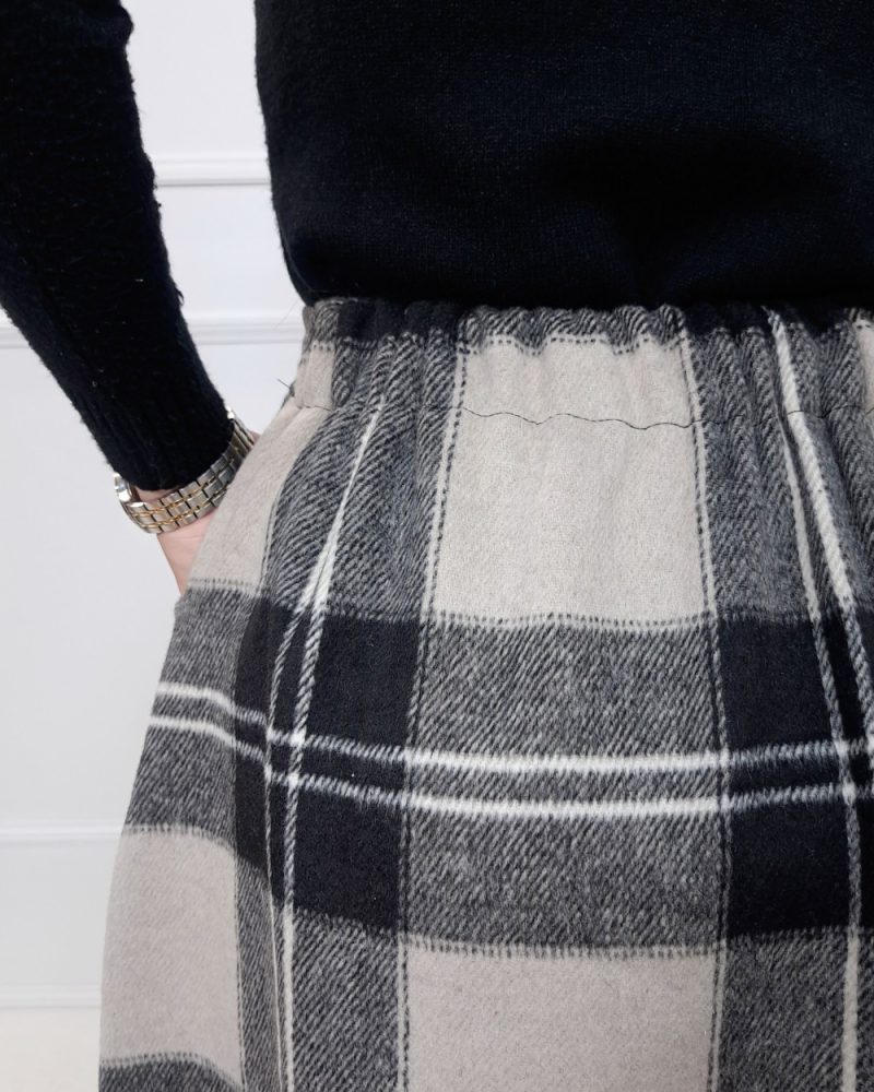 دامن پشمی جلو دکمه - Image 6