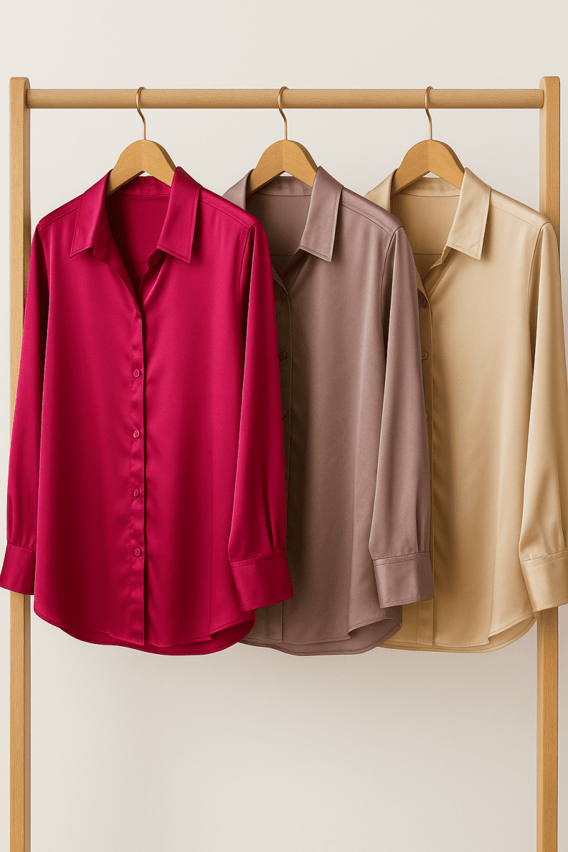 شومیز ساتن ترک - Image 6