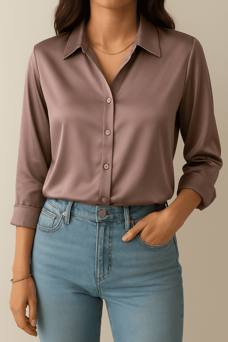 شومیز ساتن ترک - Image 4