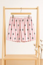 شلوارک مخمل صورتی