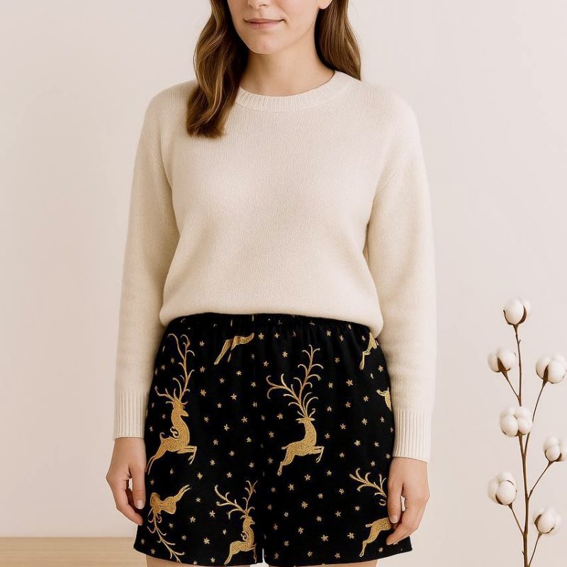 شلوارک مخمل صورتی - Image 8