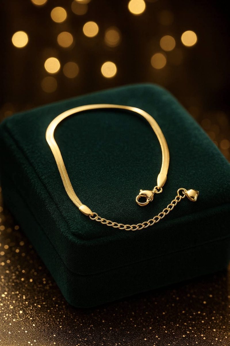 دستبند هرینگبون آویز دار قلب - Image 2