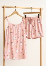 ست تاپ شلوارک پاستلی