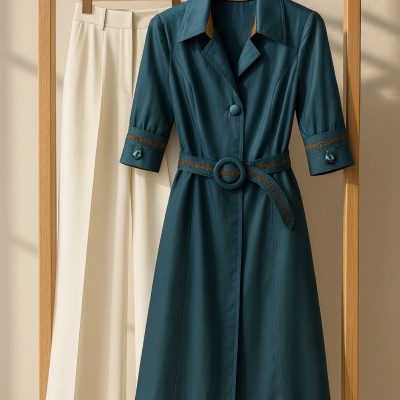 ترنچ کت کلاسیک ساتن