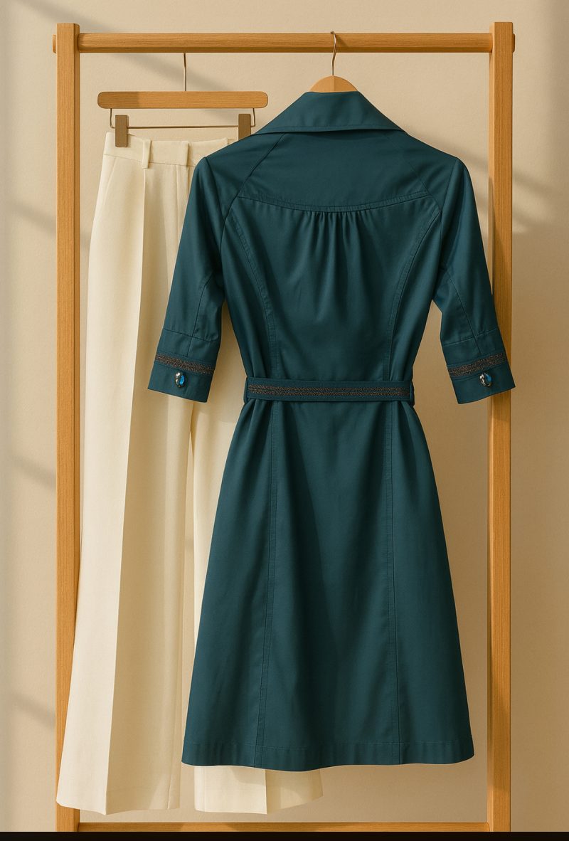 ترنچ کت کلاسیک ساتن - Image 3