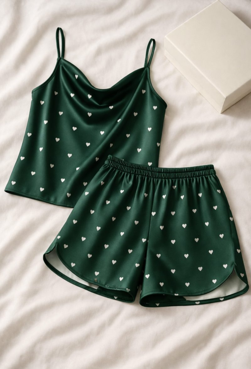 ست ساتن سبز - Image 3