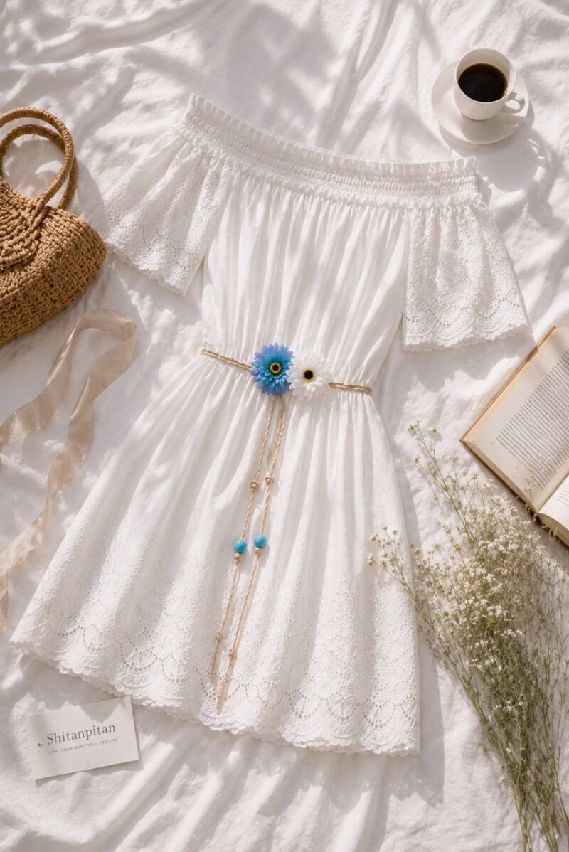 پیراهن White Daisy - Image 6