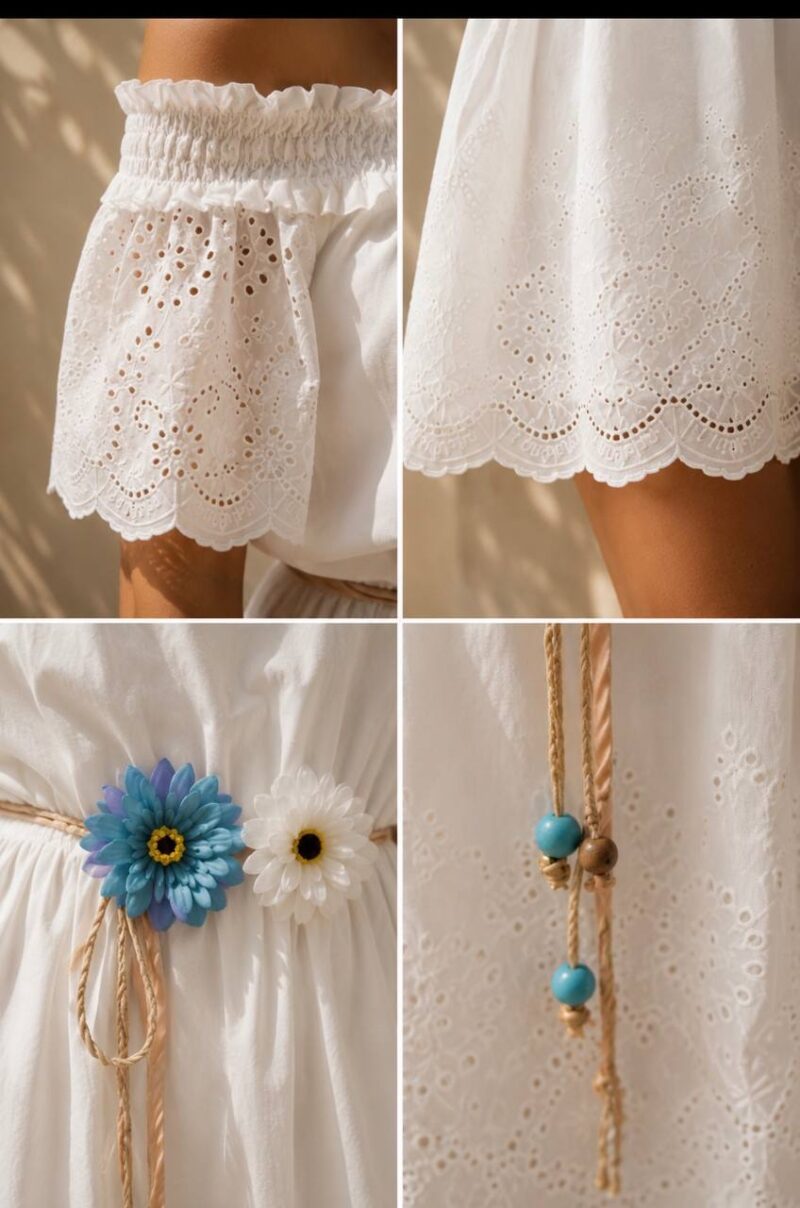 پیراهن White Daisy - Image 3